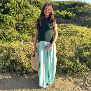 Halter Soglio Dress Evergreen / Sky